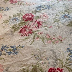 Pottery Barn Full/queen  Duvet Cover Marla Floral Linen Cotton with 2 shams